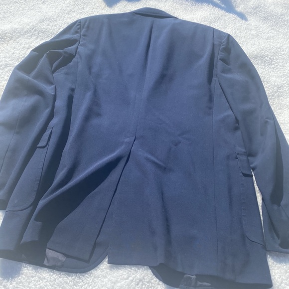 Navy Blazer antique designer Gold Buttons sport Coat 42 R - Picture 13 of 16